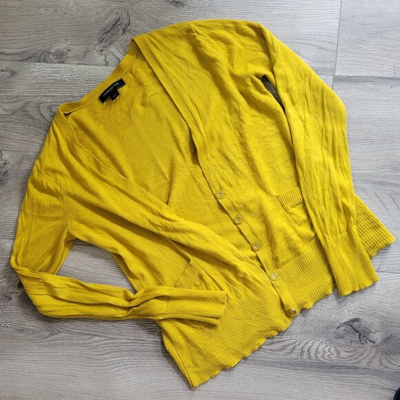 Banana Republic Chartreuse Cardigan - Picture 1 of 4
